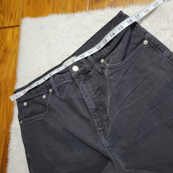 Madewell Slim Wide-Leg Crop Jeans Women's 31 Charcoal Gray Black High Rise - Picture 8 of 8